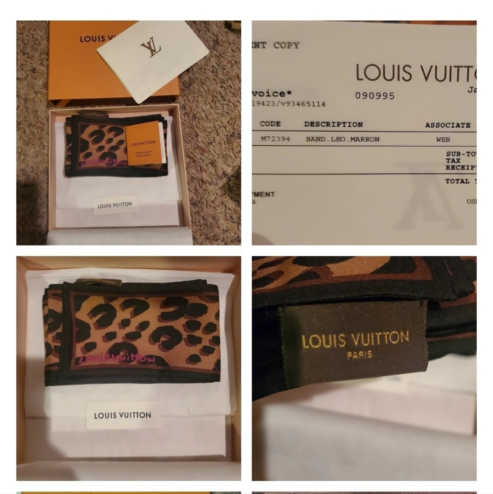 TWO RARE Louis Vuitton Leopard Bandeau